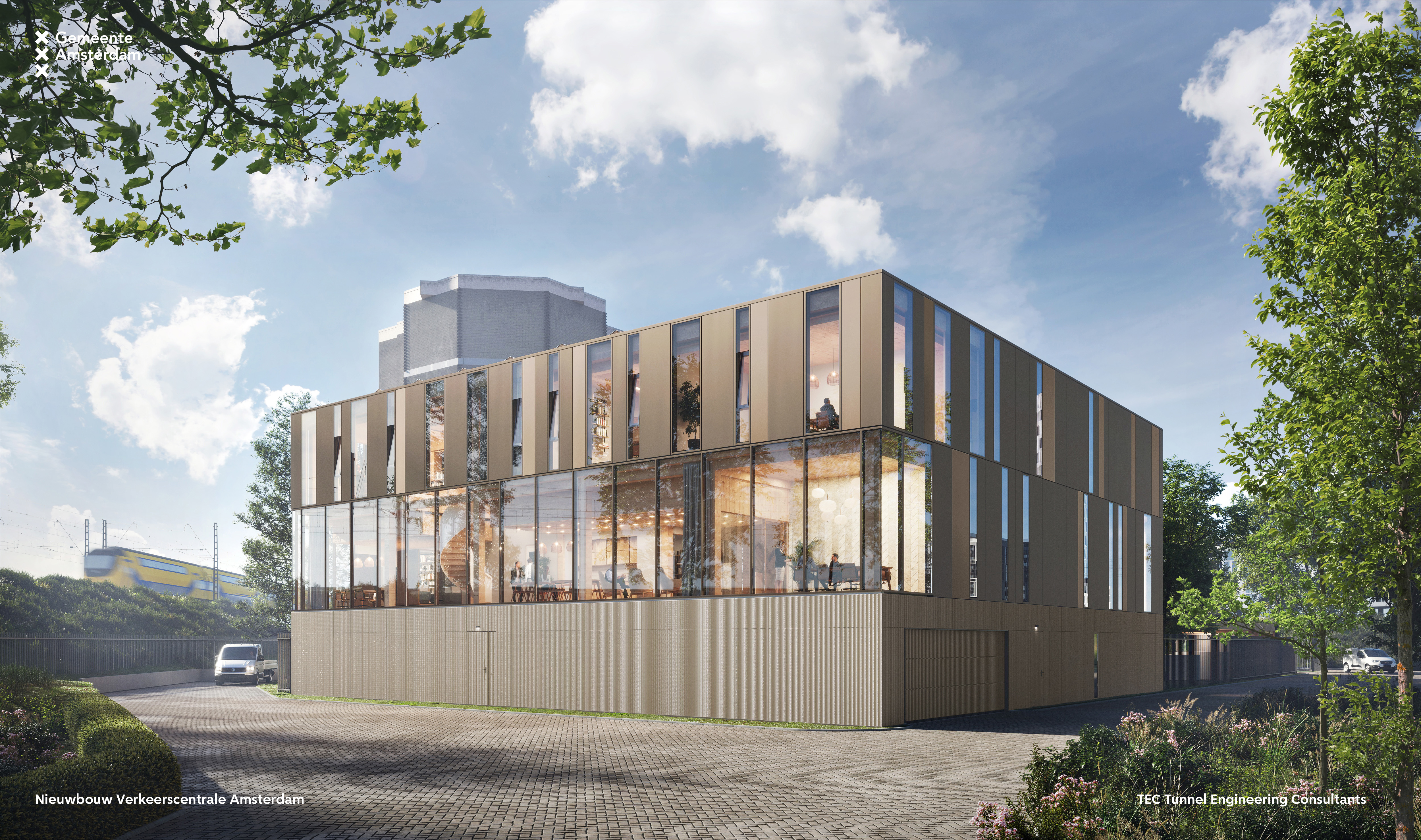 Render exterieur — Verkeerscentrale Amsterdam